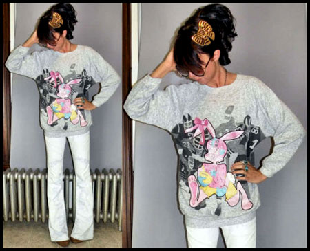 vtg-80s-RaBBiT-FooTBALL-BoW-BuNNY-CuTE-SWEATSHIRT-S_M